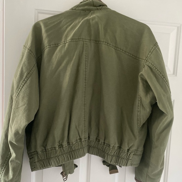 Free People Flight Line Olive Bomber Jacket - Picture 6 of 6